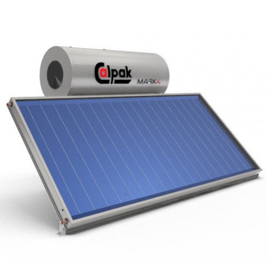 Ηλιακός Θερμοσίφωνας Calpak Mark 4 Glass 160/2.6H Επιλεκτικός Τριπλής Ενέργειας TRIEN